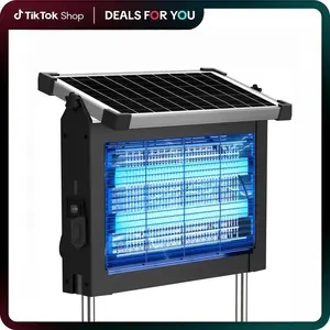 Zero Queen Solar Bug Zapper Outdoor, Waterproof Mosquito Zapper Outdoor Solar Powered, 4500V Electric Bug Zapper Indoor w/Smart Light Sensor, Mosquito Trap Fly Zapper for Patio Kitchen Garage Yard Camping