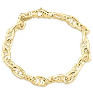 Men's Classic Anchor Link 14k Gold (38gram) or Platinum (62gram) 8mm Bracelet 8.5"