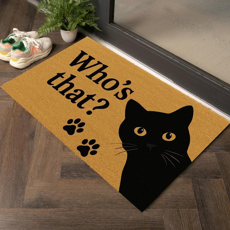 Welcome Doormatwho's That Doormathousewarming Giftwelcome Door Matcustom Doormatnew Home Giftwedding Giftpersonalized Giftdoormat