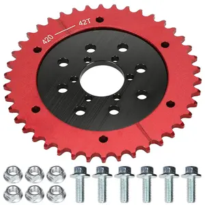 Universal Split Sprocket & 420 Chain 42 Tooth for Coleman CT200U BT200X CT200U-EX Motovox MBX10 Baja Warrior MB200 Doodlebug DB30 Predator 212 196cc 6.5hp Mini Bike Go Kart Parts