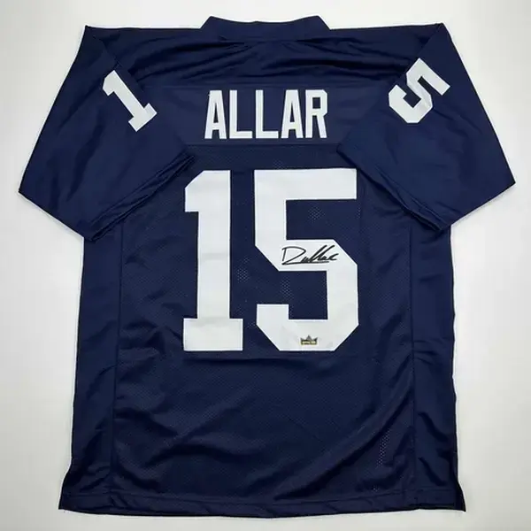 Facsimile Autographed Drew Allar Penn State Blue Reprint Jersey
