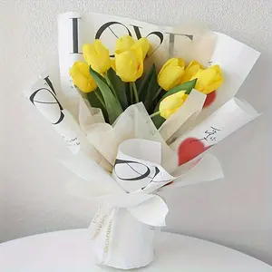 38pcs fabric flower wrapping paper, white and pink, extractable milk Kapok paper, 30*30cm/11.81*11.81in, extractable milk flower lining paper for florists, suitable for bouquet packaging, Gift Wrapping Supplies