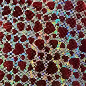 Heart Foil Nylon Spandex Tricot Double Metallic Fabric | Spandex Palace