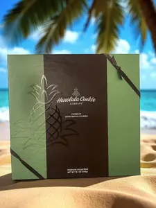 Honolulu Cookie Company Signature Gift Box Premium Collection Large - 27 Shortbread Cookies in 8 Island-Inspired Flavors - Chocolate, Snack