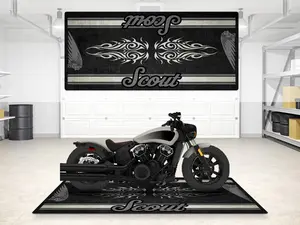 Designed Pit Mat for Indian Scout Bobber Motorcycle - MM7321