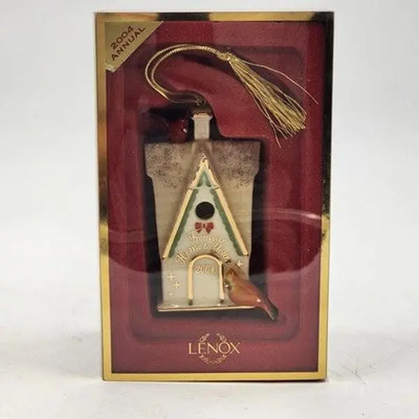 Lenox 2004 Annual Christmas Ornament "From Our Home To Yours" Excellent NOS