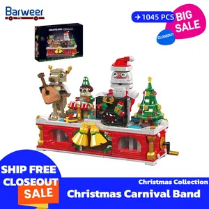 [BARWEER](SHIP FREE) Christmas Carnival Band With Gift Box Christmas Gift Collection Toys Bricks
