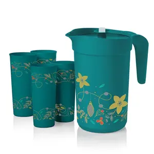 Tupperware Holiday Holly Pitcher & Tumbler Set | Festive Drinkware Set
