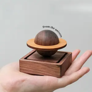 Black walnut small planet creative diffuser indoor car ornament diffuser handmade wood essential oil diffuser