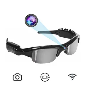 1080P HD Camera Glasses,Hands-Free Audio and Video Recording Camera,Wearable Smart Glasses,Eyewear Action Camera,Polarized Lens,Outdoor UV Protection,Loop Recording,Wifi Transmission,Outdoor Hiking Fishing Biking, Multifunctional Wireless Smart Glasses