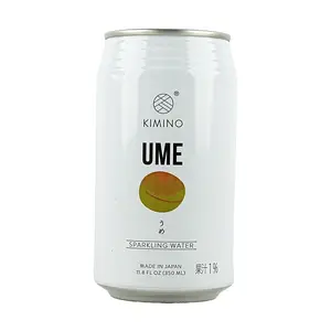 KIMINO Japanese Plum Sparkling Water 350ml Can - Zero Sugar, Zero Calorie, Zero Fat - Refreshing Ume Drink