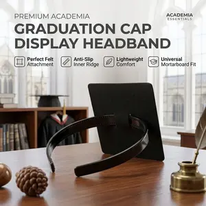 🎓 Graduation Day Essential | 1 Pc Plastic Toothed Grad Cap Insert | Comfortable Mortarboard Headband