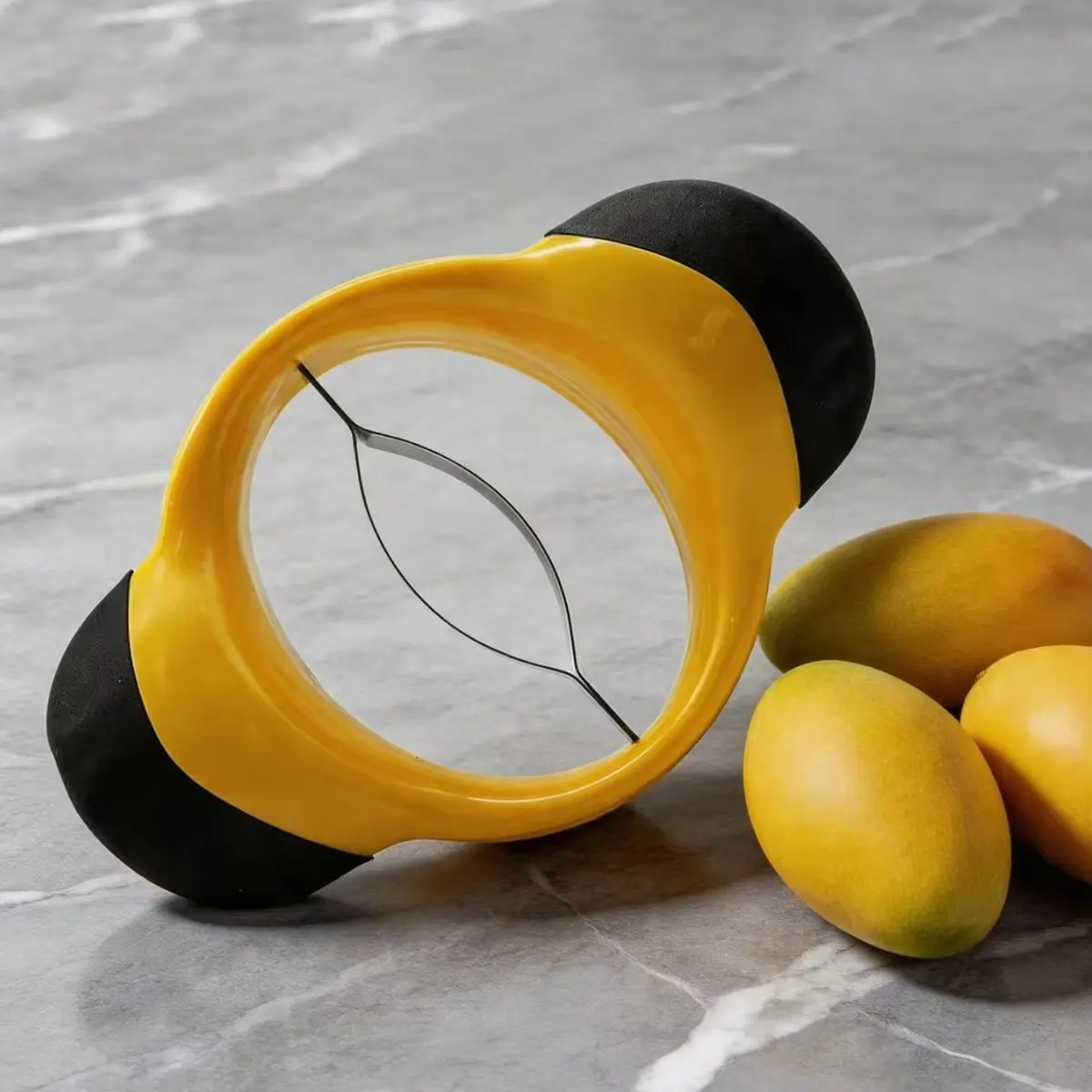 Stainless Steel Mango Slicer, Convenient Fruit Pitting Tool, Durable Fruit Tool, Kitchen Small Appliance, Easy-To-Use Mango Cutter, Perfect for Home Cooking