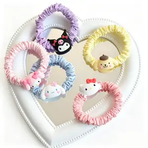 Sanrio Purple Scrunchie with Kuromi Design for Girls and Teens - Fun and Stylish Hair Accessory