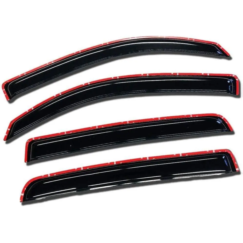 in-Channel Style Smoked Window Deflectors Rain Guards Visors Compatible with 2016-2019 Toyota Tacoma Double CAB 4DR