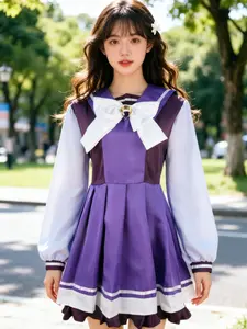 Halloween Adult Female Cosplay Dress, Umi Racing Girl Uniform, Specialized School, Anime Performance Costume