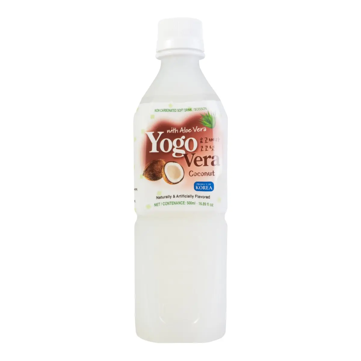 YOGO VERA Korean Aloe Vera Coconut Drink with Pulp 500ml - Natural Refreshing Beverage
