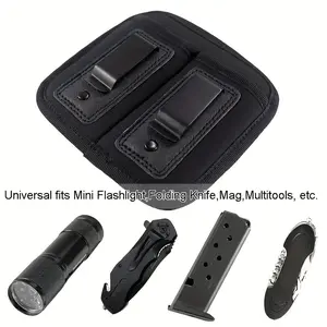 Single/Double Magazine Pouch Holster - Concealed Ammo Clip with Buckle Closure, Fits 9mm Magazines Survival Tools