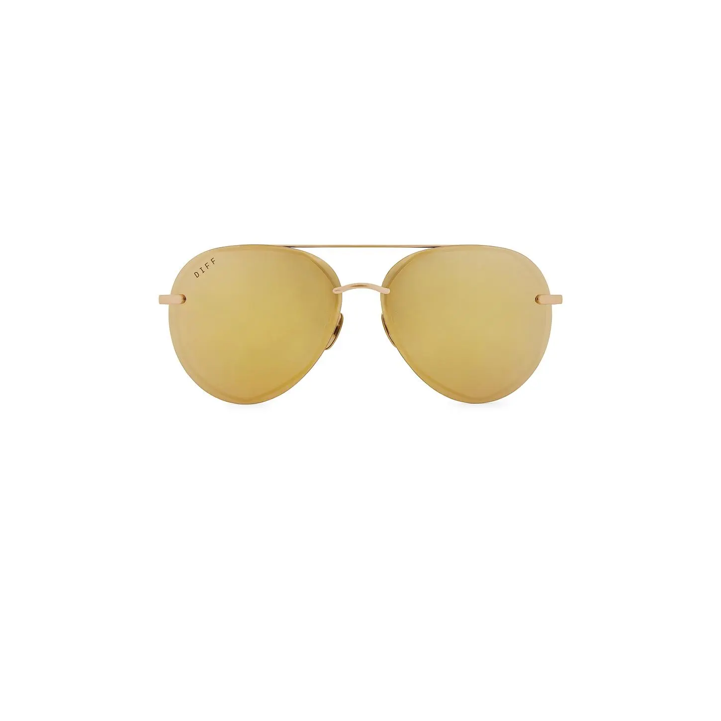 DIFF EYEWEAR Lenox in Gold & Brilliant Gold Mirror Polarized