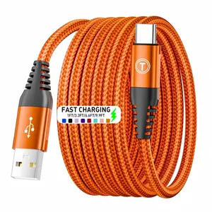 30w USB-C Fast Charging Data Cable for iPhone Samsung All USB-C Devices, Type C Charging, Durable Braided High-Speed Sync Line, Matte Tip, Copper-Aluminum Wire