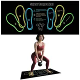 Fitness Exercise Mat - Gym Accessories with Thickness 2", Non-Slip Design, Stability, Joint Protection, Foldable, Durable, Lightweight, Portable for Home Gym & Outdoor Squats, Knee Support, Squat Position Guide (All Training Levels)