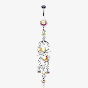 Glistening Chandelier Belly Button Ring