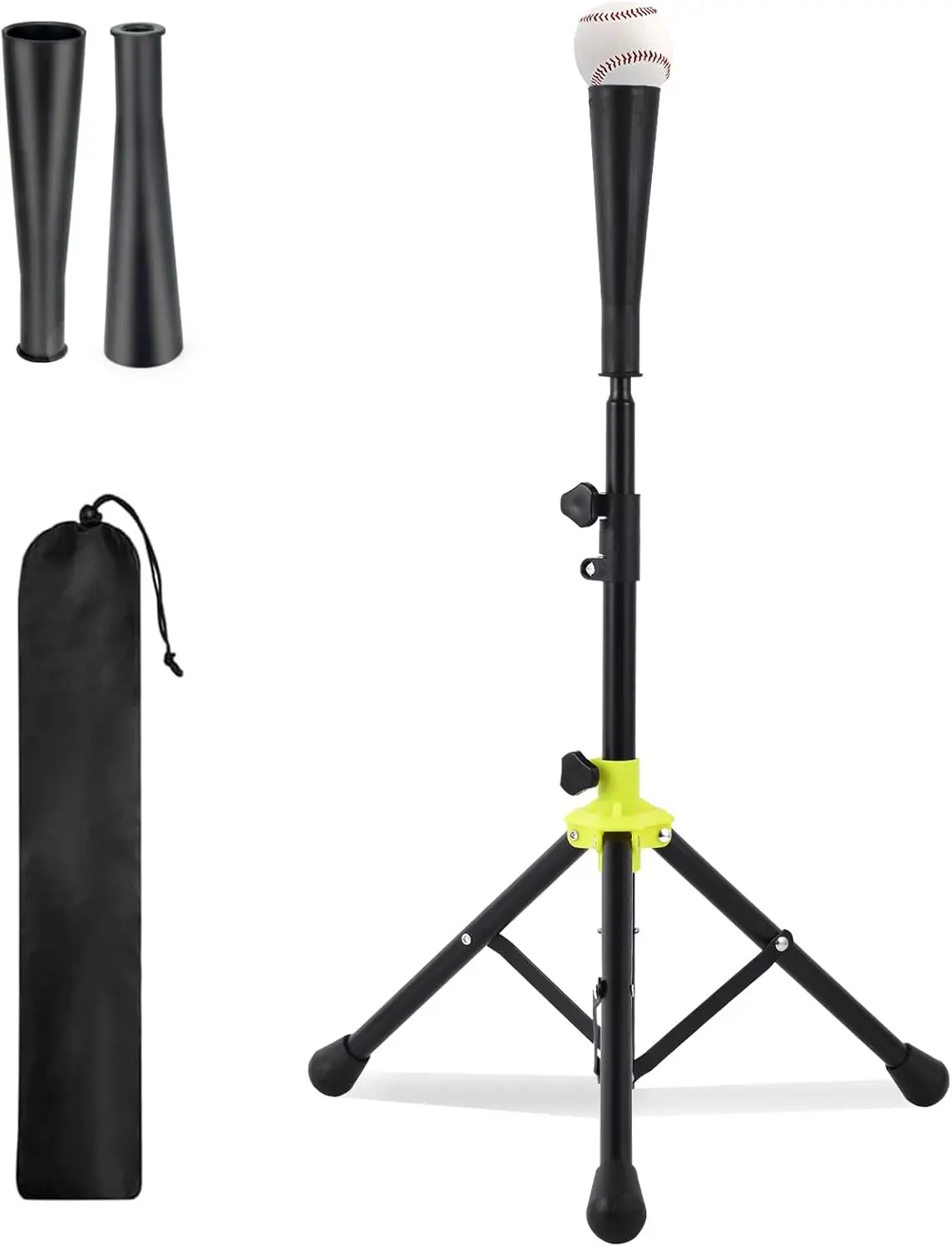 Baseball and Softball   Tee, Batting Tee, Adjustable Height from 26 to 39 inches, Tee for Youth and Adults, Hitting  Exercises,with Carrying Bag
