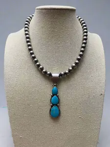 Paul Livingston Turquoise & Sterling Silver Pendant