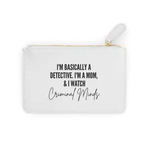 Mini Clutch Bag, Detective Mom Clutch, Criminal Minds, Funny Small Handbag, Sleuth Theme Purse, Investigator Gift