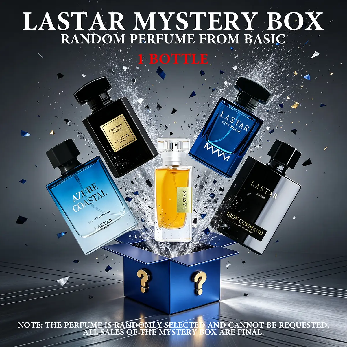 LASTAR Men's Surprise Perfume | 5 Premium Fragrances Pick 1: Citrus / Oriental / Chypre / Spicy / Woody, Surprise Unboxing, Ideal for Anniversaries & Holidays
