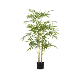 150 cm Artificial Bamboo Tree, Artificial Trees In Pot With Lifelike Trunk And Spiky Leaves, Faux Bamboo Tree Plants For Home Office Restaurant Indoor Outdoor Decor