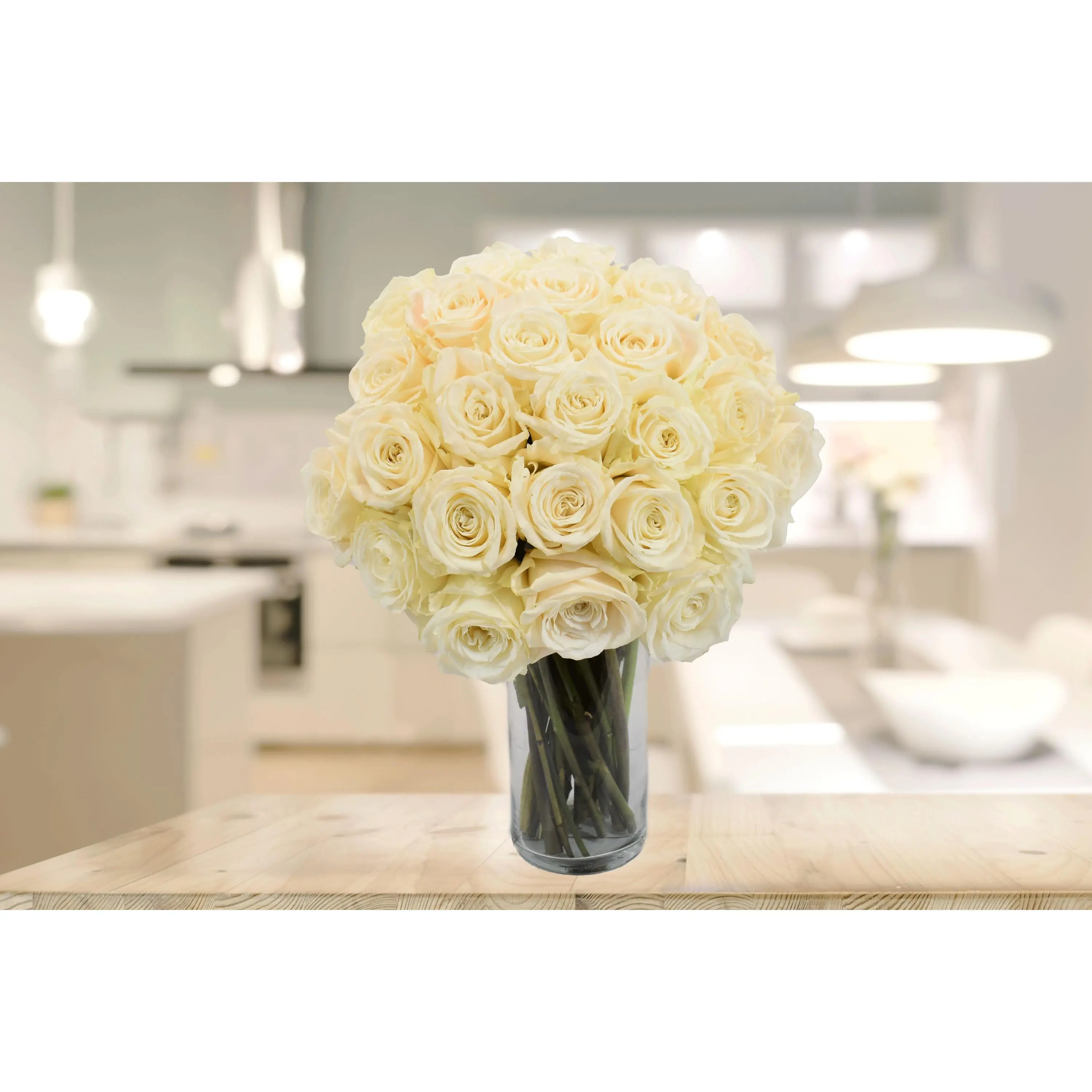 White Playa Roses Bouquet Decor Decorative