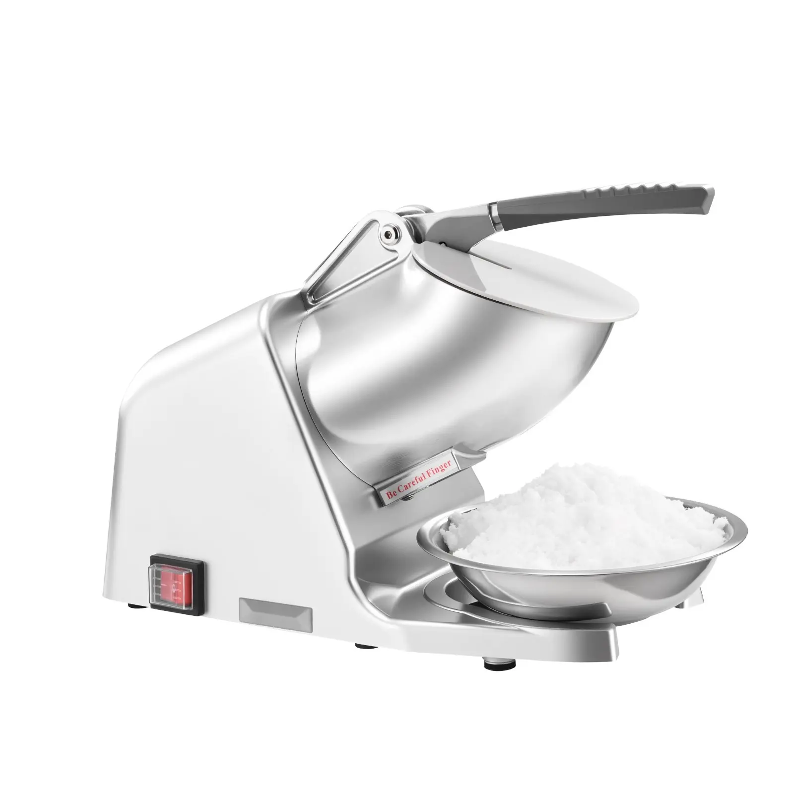 Commercial Ice Crusher Machine, 143 Lbs Per Hour, Electric Snow Cone Maker For Shaved Ice, Heavy-Duty Stainless Steel Silver, High Capacity Ice Shaver For Bars, Restaurants, Catering, Home Parties And Events