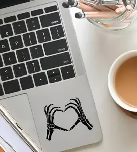 2Pcs Skeleton Heart Hands Decal  Skeleton Hands Car Decal