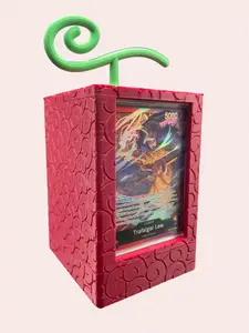 One Piece TCG Ope Ope no Mi Leader Deck & Dice Box | 3D Printed, Magnetic Top, Bottom, and Stem | Max 100 Card Capacity | Mini Snap Included! Works with other Trading Card Games too!