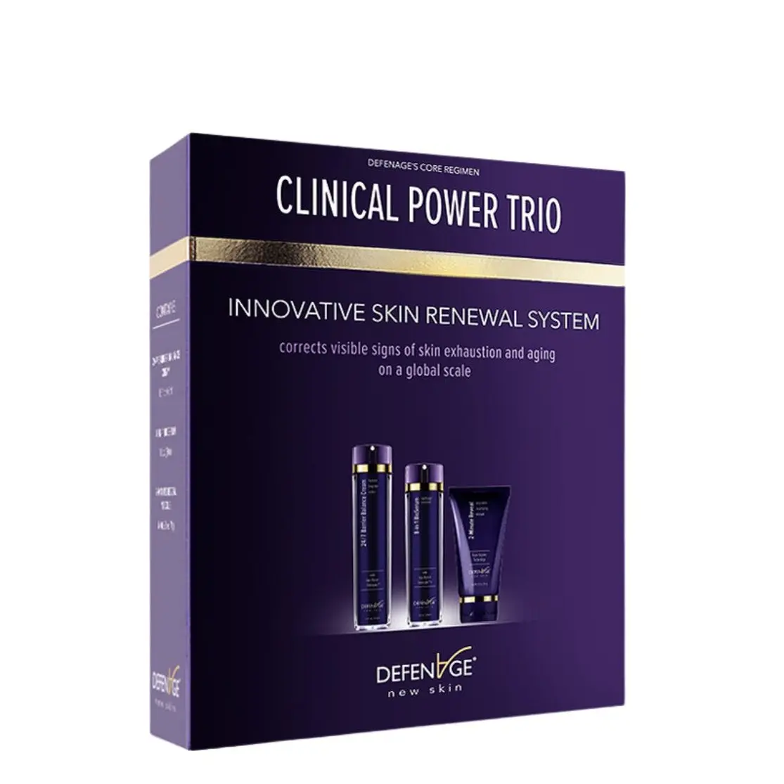 DefenAge Skincare - Clinical Power Trio - Dermatologist Recommended Skincare System