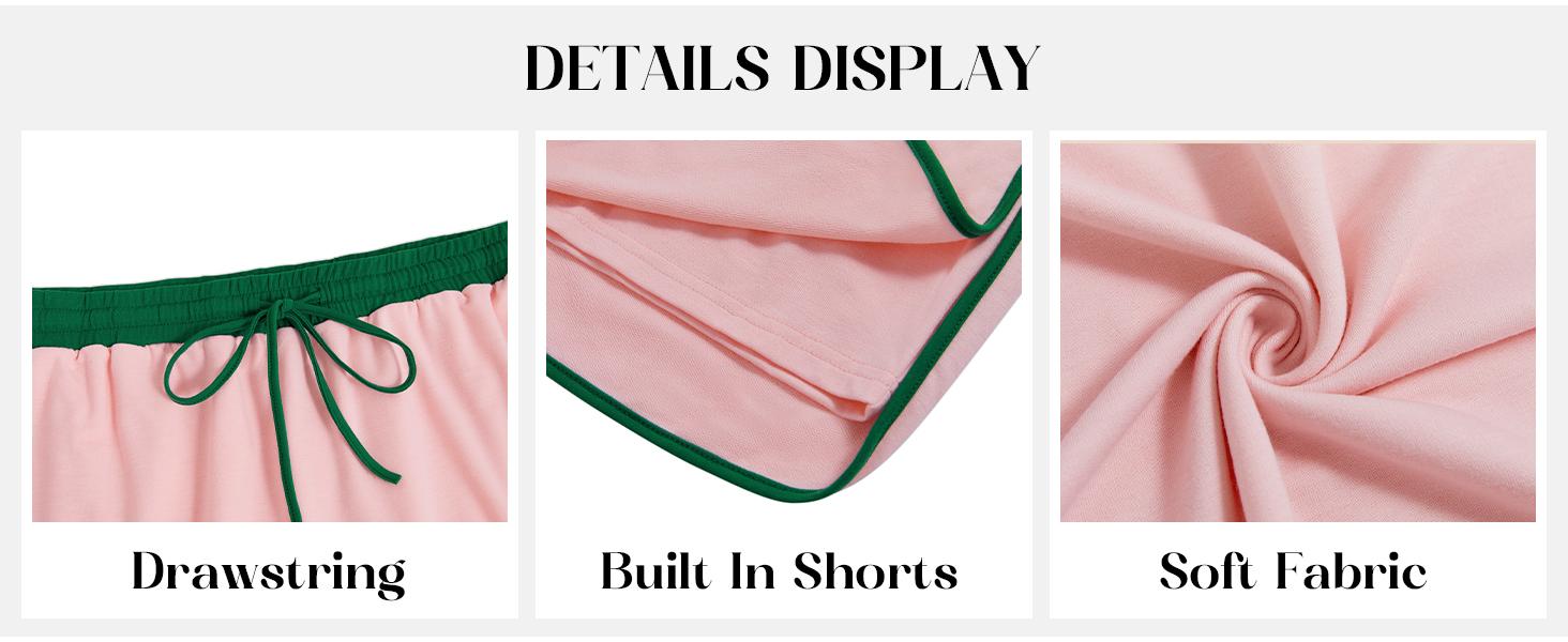 TANKANEO Womens Plus Size 2 Piece Shorts Set Summer Short Sleeve Color Block Shirts and Skort Casual Matching Sets