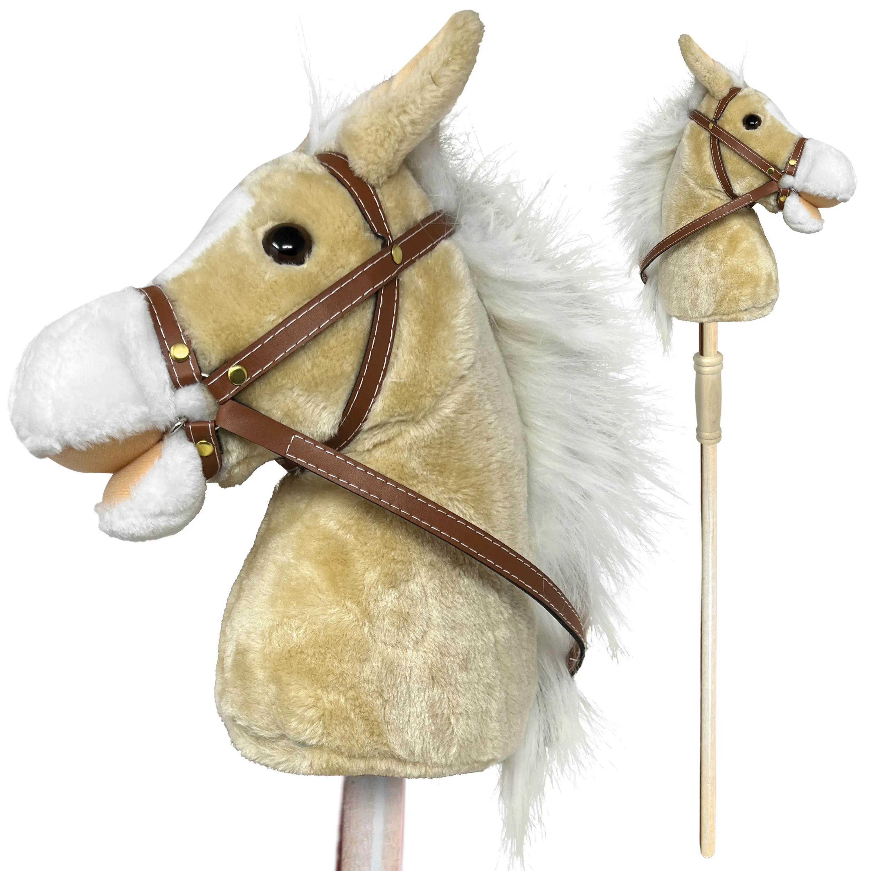 Nature Bound Stick Horse | Plush Handcrafted Hobby Horse Provides Fun Pretend Play for Toddlers & Preschoolers | Plus Neighing & Clip-Clop Sounds
