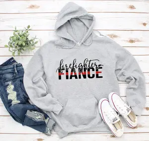 Firefighter Fiancé Hoodie, Firefighter Girlfriend , Firefighter Girlfriend Gift , Unisex Sized , Firefighter Fiancé