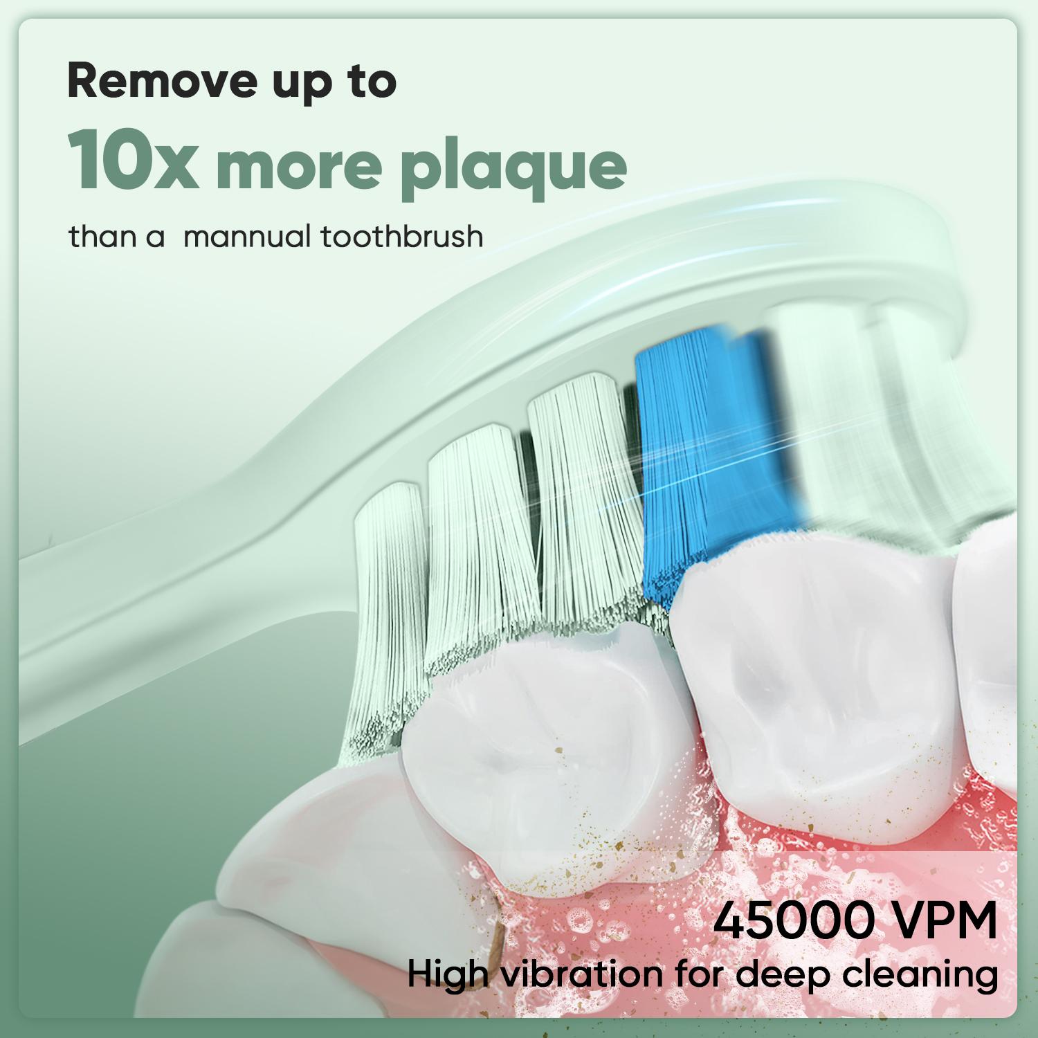 MySmile Essential Sonic Electric Toothbrush - 45,000 VPM Motor, 5 Modes & 3 Brush Heads (Free nHA Toothpaste Gift)