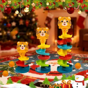 Baby Ball Tower Ramp, Customizable Track Layers, Sliding Toy, Rotating Ball Roller, Early Education Game, Suitable for 10 Months+
