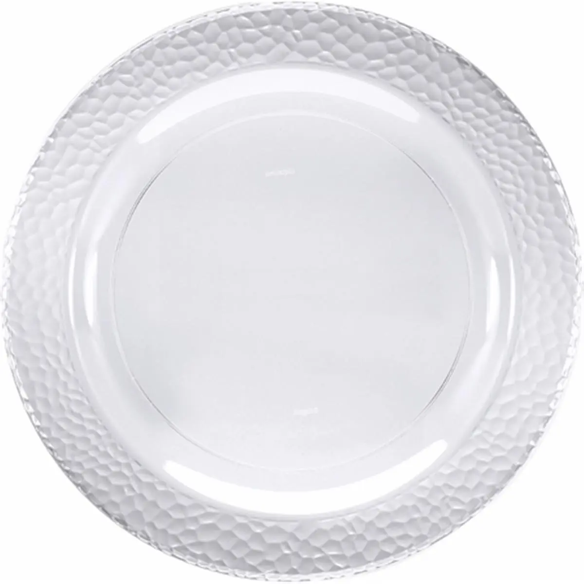Creative Converting 347881 7 in. Clear Pebble Plastic Dessert Plates - 120 Count