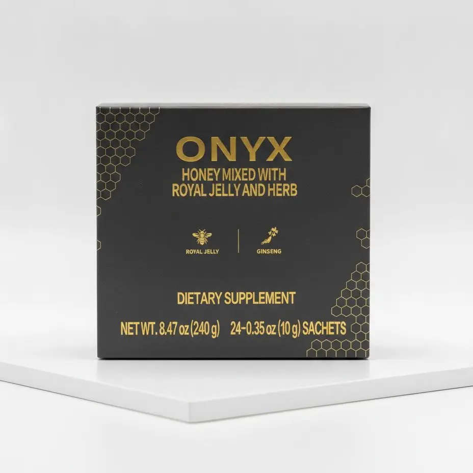 Natural Onyx Organic Honey Dietary Supplement - Blended with Royal Jelly & Herbs for Health Support, Fitness Nutrition, Healthcare Needs