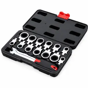 13Pcs Multifunctional 12-in-1 Interchangeable Head Ratcheting Wrench Set, Metric Adjustable Sets Ratchet Spanner Kit, 8-19mm Replaceable Head Hand Tools for Machinery Repair, Practical Gift for Men, Multifunctional Wrench Set, Ratcheting Wrenches