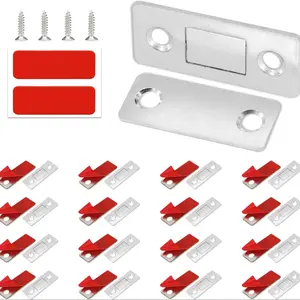 Magnetic Cabinet Door Latch, Ultra-Thin Magnetic Cabinet Door Catch, Sticky Cabinet Magnet, Magnetic Lock, Secure Latch Closure, Suitable for Kitchen Drawers Cabinets Closets