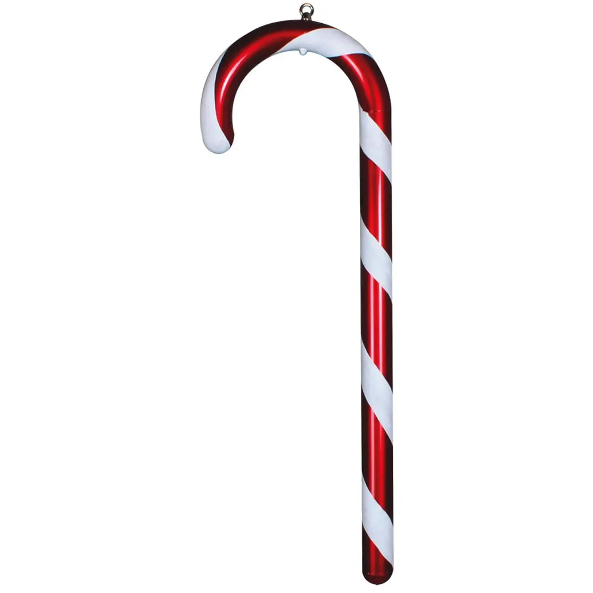 Vickerman 36 in. Curved Shape Light Weight Shatterproof Plastic Christmas Candy Cane Ornament, Red with White Glitter Accents, Holiday Home Decor Christmasornaments