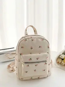 Mini Backpack Lightweight New School Bag, Zip Front Female Student Backpack, Ideal for Freshmen, Elementary, Middle School, Outdoor Activities, Travel