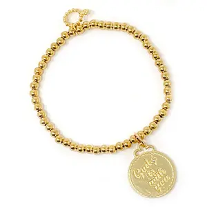 4mm Water Resistant Gold Hematite with God is with You
