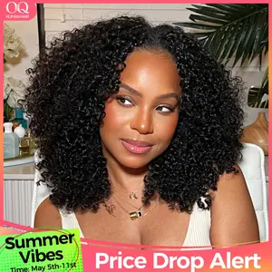 OQ HAIR Afro Curly V Part Wig 180% 250% Density No Leave Out Thin Part Human Hair Wigs 0 Skill Needed Glueless Wig Beginner Friendly #TikTokShopBlackFriday