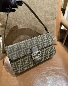 Pre-owned FENDI canvas Shoulder Bags Zucca Mamma Shoulder Bag